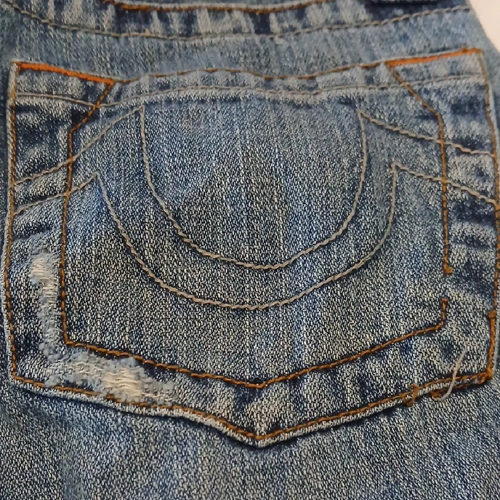 Vintage Y2K True Religion Jeans "Bobby" 26 Goddess Pocket Needs Zipper Repair - Picture 4 of 7